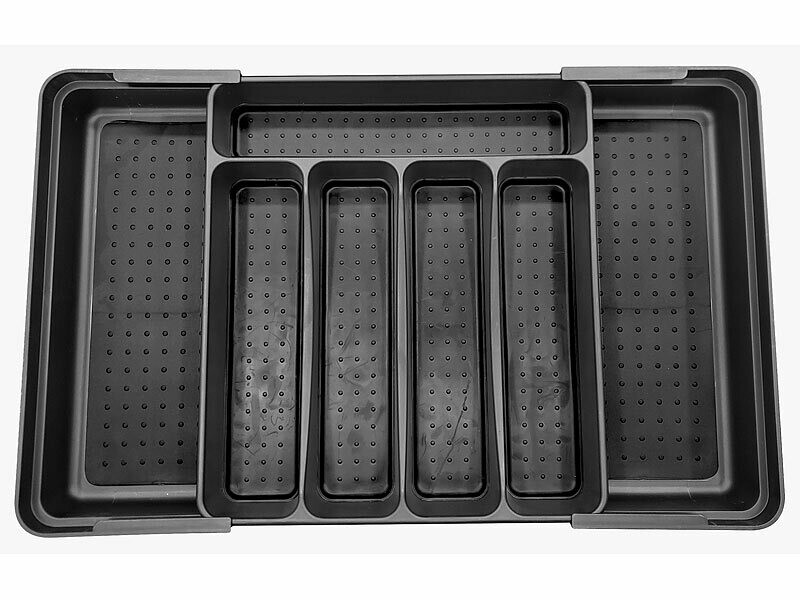 Tradineur Range-couverts en plastique, 2 niveaux, fabriqué en Espagne Tradineur Range-couverts en plastique, 2 niveaux, fabriqué en Espagne