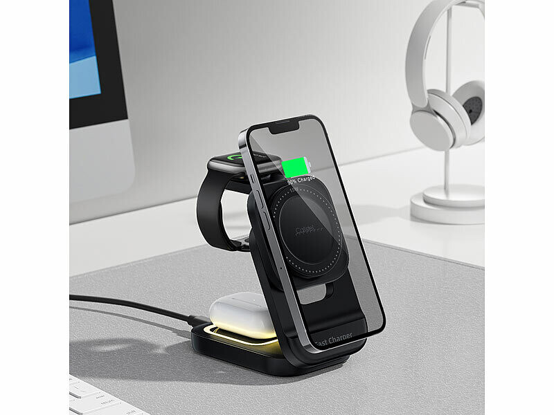 Support Smartphone Magnétique Ventouse Et Grille De Ventilation Compatible Qi Et Magsafe Ref Cx2660 1