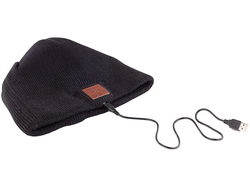 Bonnet ''Beanie'' Bluetooth avec micro-casque intégré - noir