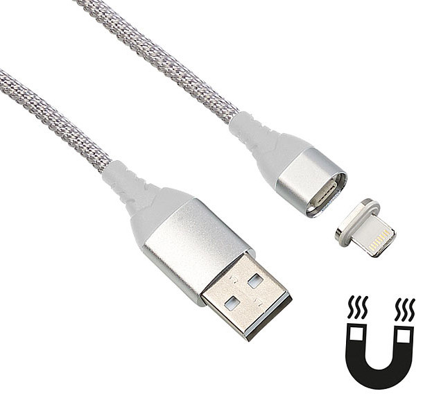 3 câbles USB compatibles Lightning magnétiques 1 m pour chargement et  transfert, Câbles Lightning