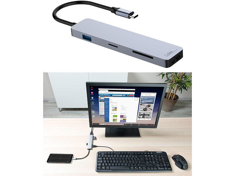 Adaptateurs USB C (Lot de 4), Adaptateur USB C vers USB 3.0 OTG, Adaptateur  Micro USB vers USB C Compatible avec MacBook Pro/Air, Samsung Galaxy S20