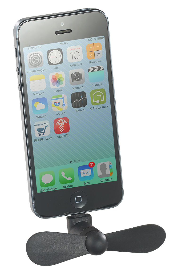 Mini ventilateur pour iPhone et iPad avec prise Lightning Pearl.fr