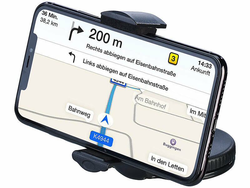 Support smartphone pour voiture avec ventouse Ø 60mm