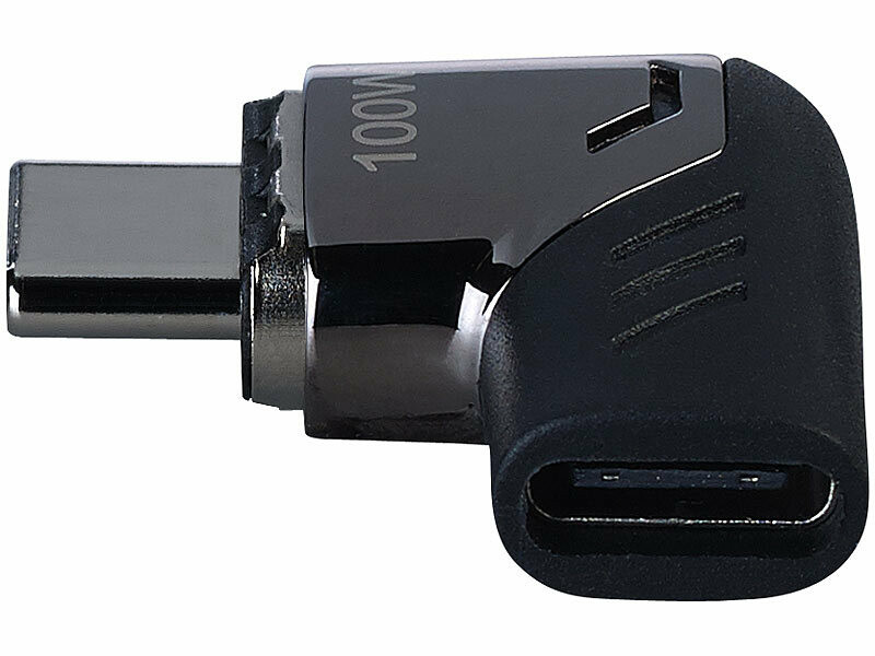 Adaptateur USB-C coudé 100 W avec embout magnétique