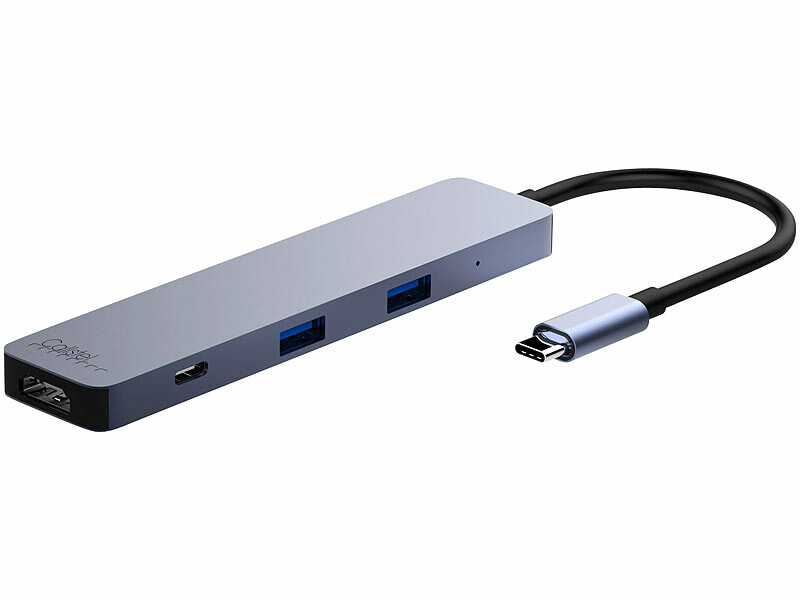 Hub USB et adaptateur smartphone/ordinateur avec souris optique et clavier  USB, Clavier + Souris