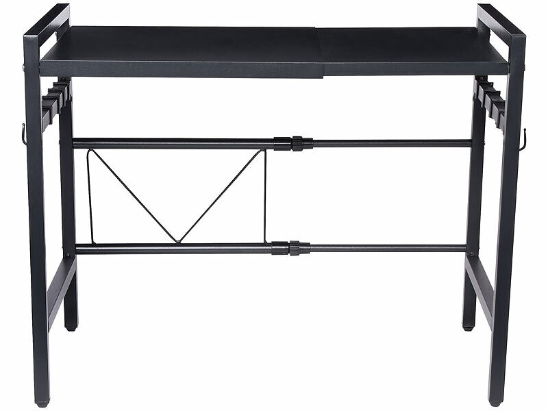 Étagère Extensible Pour Micro-Ondes - Avec 6 Crochets - Support De