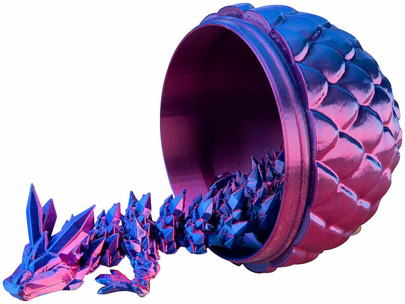 Oeuf De Dragon Imprimé En 3D Avec Dragon, Mini Modèle Anti-stress, Ornement De Bureau Rotatif Mobile, Jouet Pour Enfant, Cadeau De Compagnon