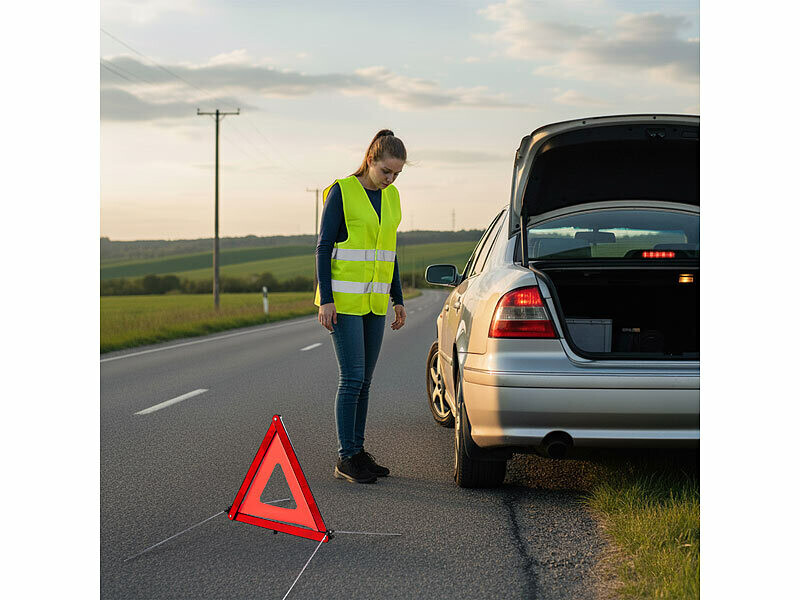 Kit De Sécurité Voiture éco : Triangle Signalisation & Gilet Jaune