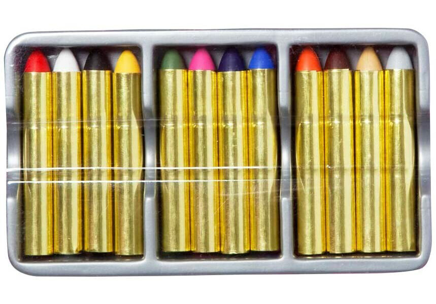 Boîte de 12 petits crayons gras pour maquillage déguisement visage