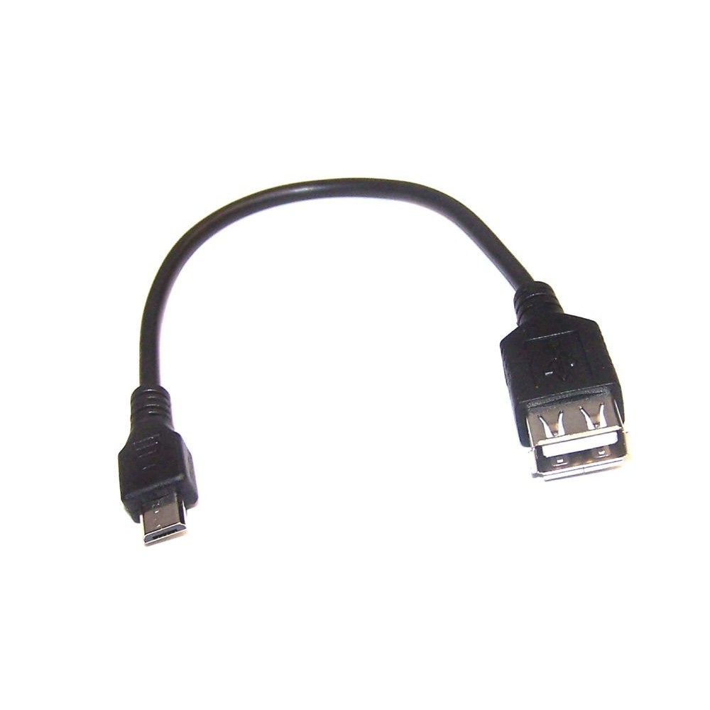 Cables USB GENERIQUE Câble otg - usb 2.0 a femelle vers micro-usb 5 broches  mâle - noir - 10 cm velleman pcmp72b