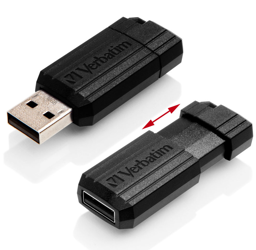 Clé USB Verbatim rétractable noir - 16 Go
