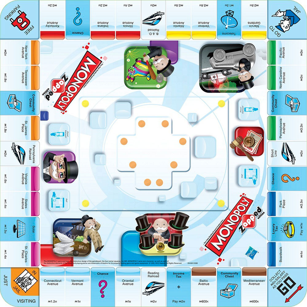Monopoly Zapped jeu de Société Famille interactif avec iPad