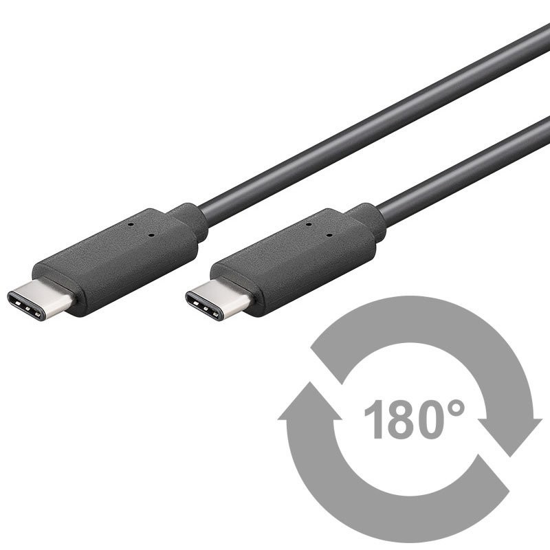 Câble USB C vers USB type C mâle, longueur 1m Goobay, , USB-C