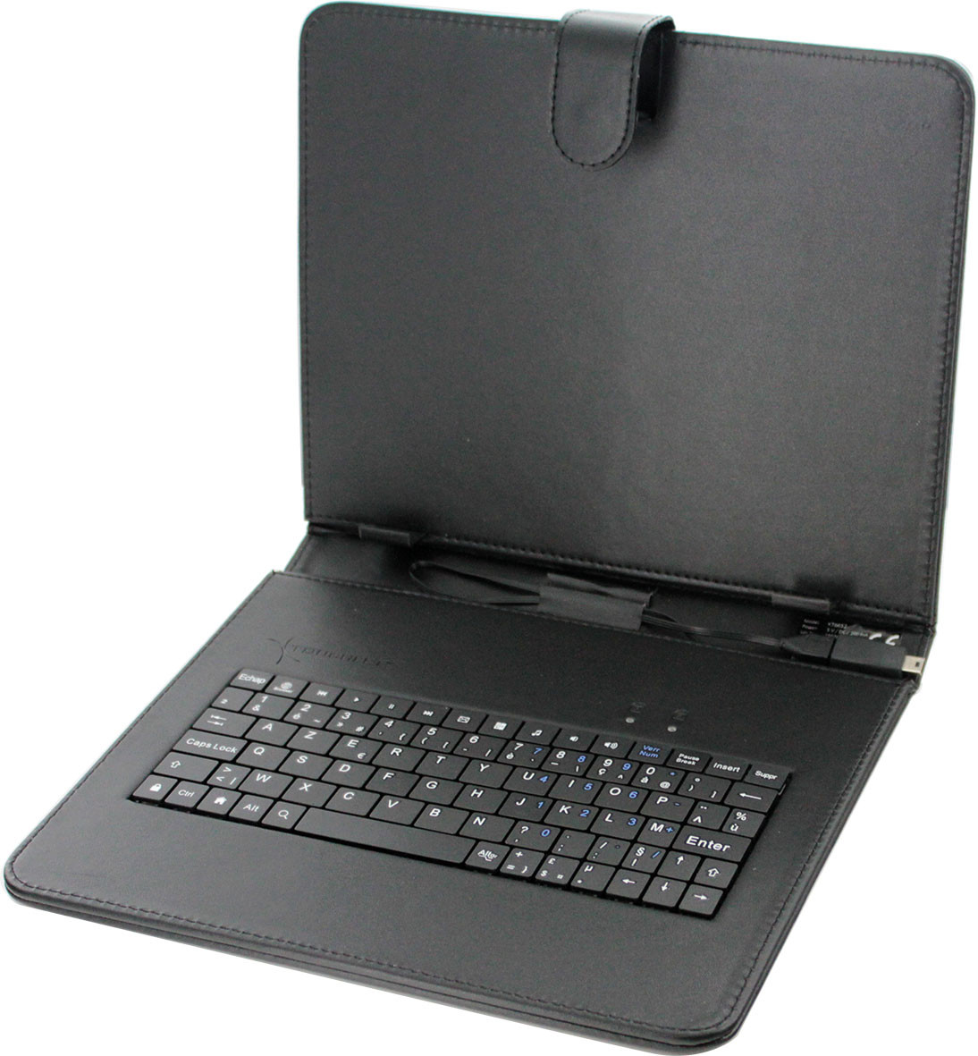 Étui en cuir universel détachable magnétique pour clavier tactile Bluetooth  avec support pour tablette PC 10