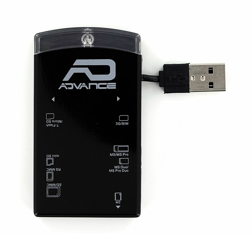 Lecteur de cartes externes pour SIM, SD, Micro SD ou MMC Advance