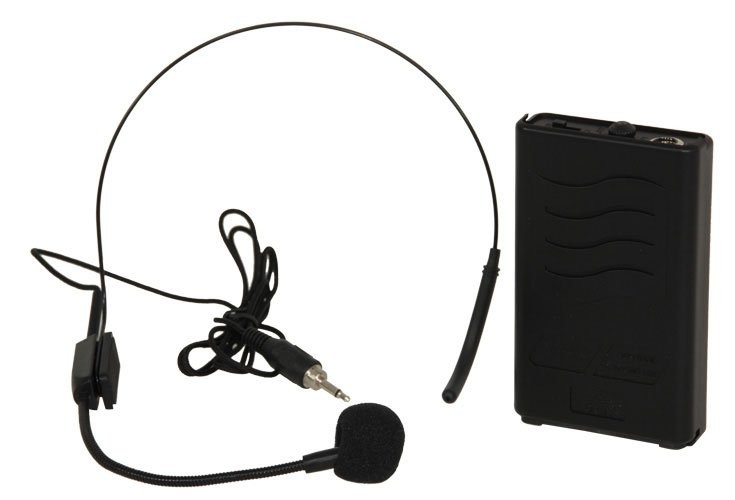 Microphone de tête sans fil, format casque, compatible VHF, Microphones