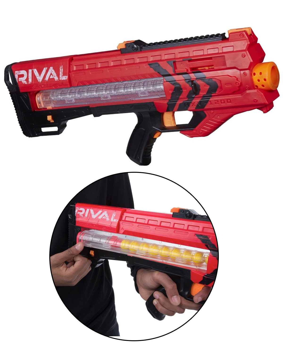 Fusil Blaster Nerf Rival Zeus MXV 1200 avec tir rapide 110km/h, Nerf et  jeux de tir