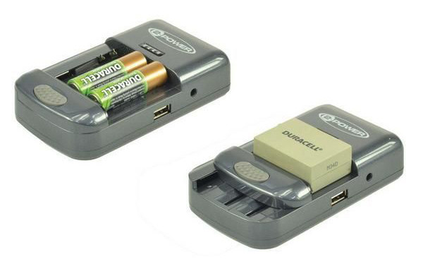 Chargeur de batterie 100% Peak Power U412 avec piles AA, Chargeur de piles  USB AA et