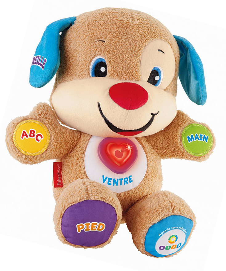 version allemande 6 mois et plus peluche interactive Fisher-Price la sœur de Puppy Eveil Progressif jouet bébé FPP53 
