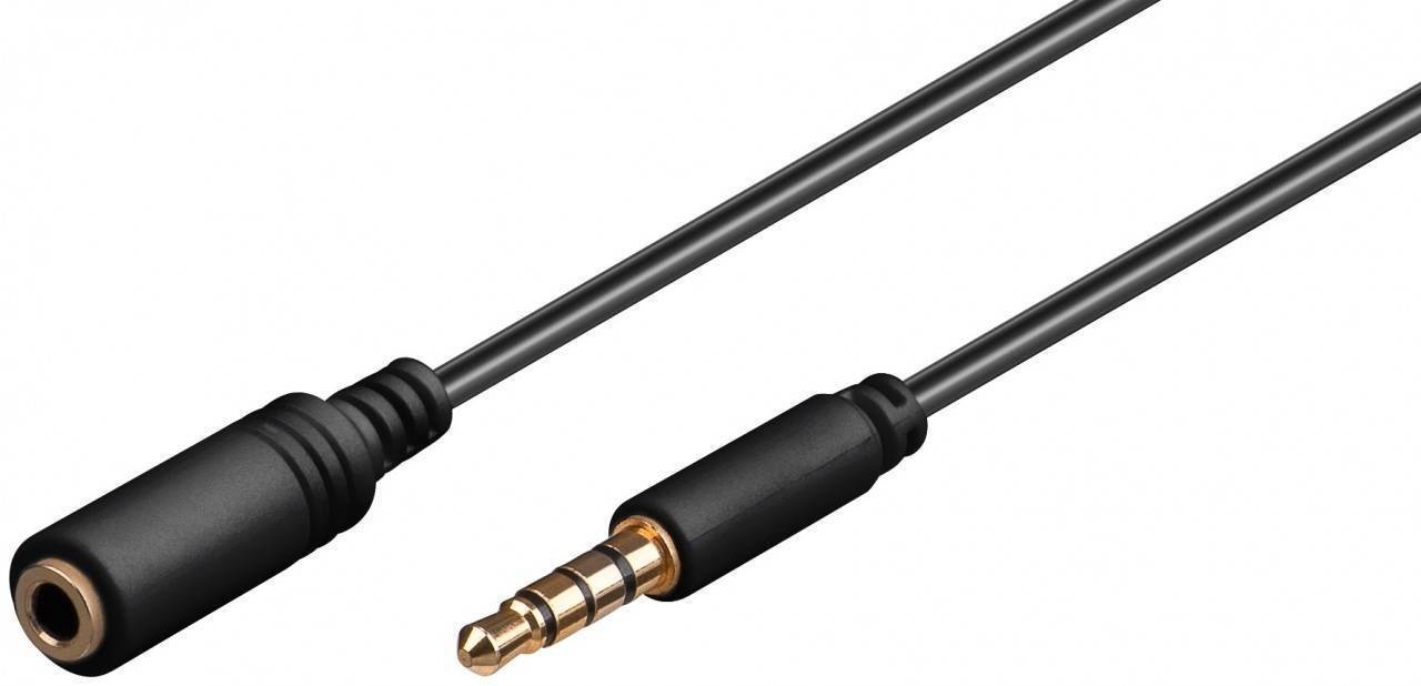 Câble audio Premium jack stéréo 3,5mm mâle/femelle, 2m