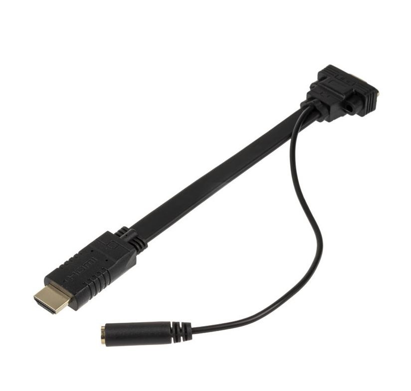 Adaptateur HDMI vers VGA avec prise audio Jack 3,5 mm