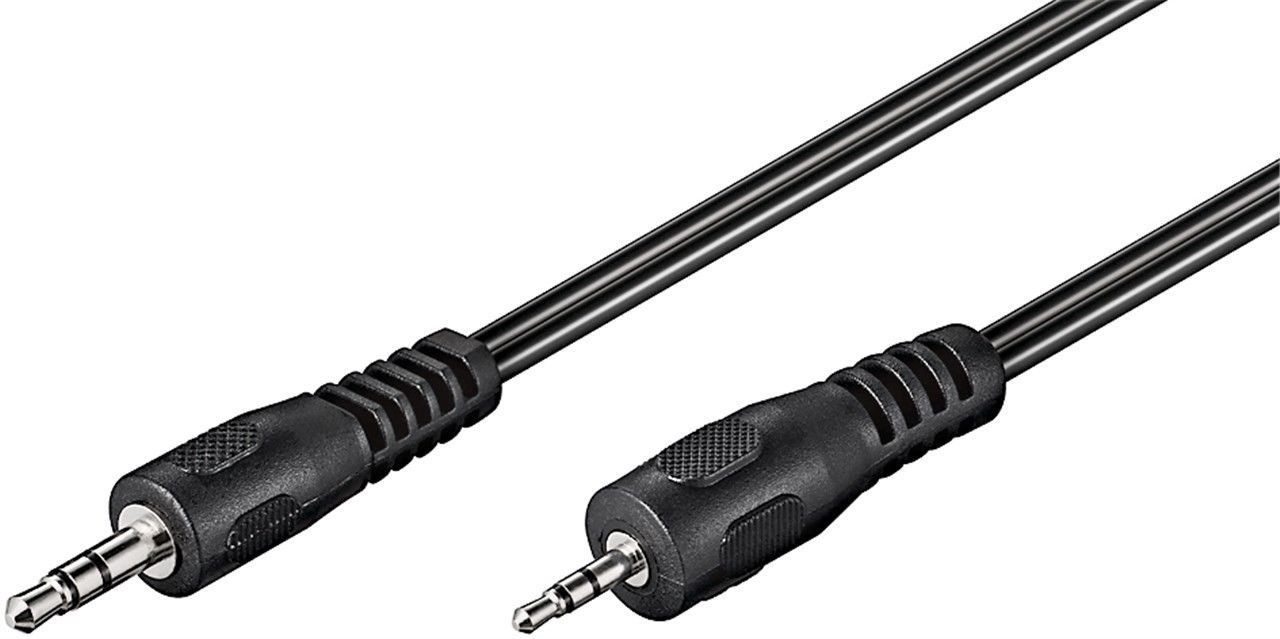 Câble audio Jack 3,5 mm vers 2,5 mm 3 points (2m) Goobay, Câbles Jack