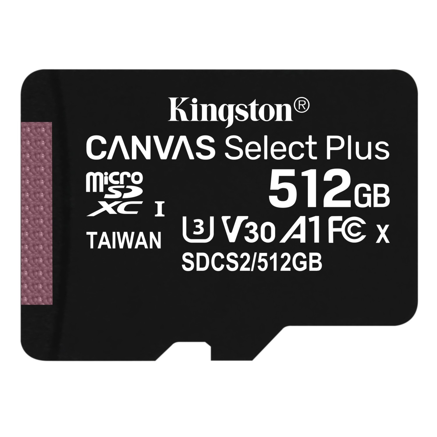 KINGSTON - Carte mémoire microSD Canvas Select Plus 512 Go + adaptateur SD