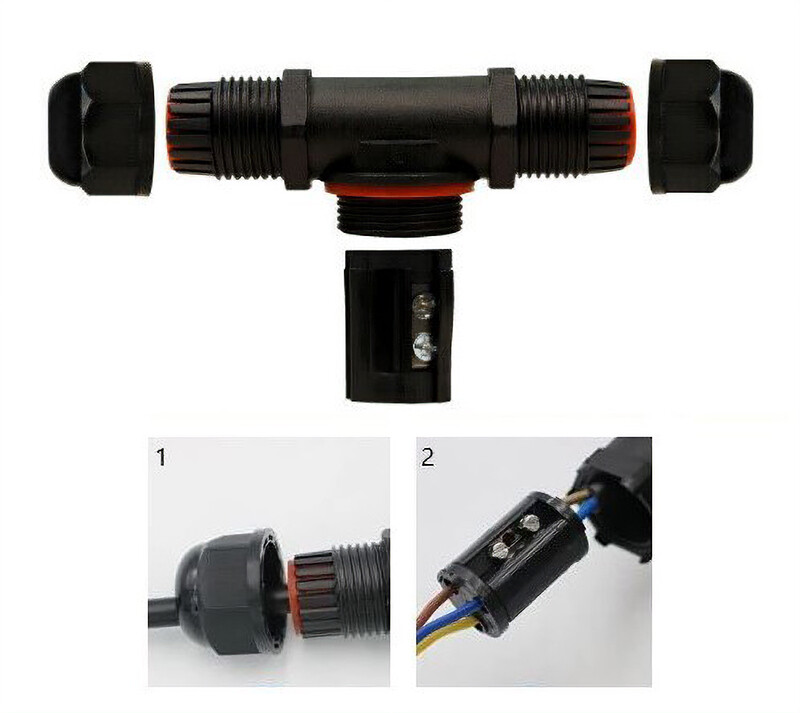 Connecteur électrique En T étanche IP68 Mc Power - Neuf, Réf. KT9781, Pour Installations Extérieures