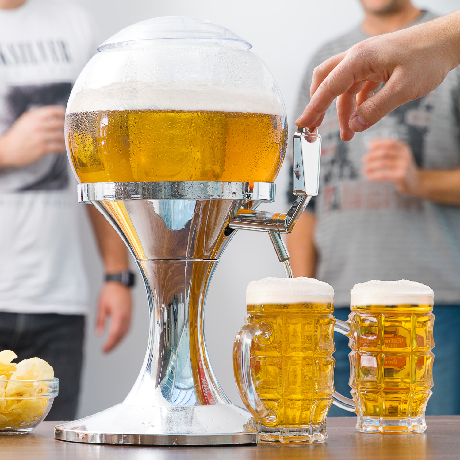 Nouveau mini distributeur de bière Machine à boire Récipients à double  pistolet Pompe avec couche transparente Design Station d’essence Bar pour  boire