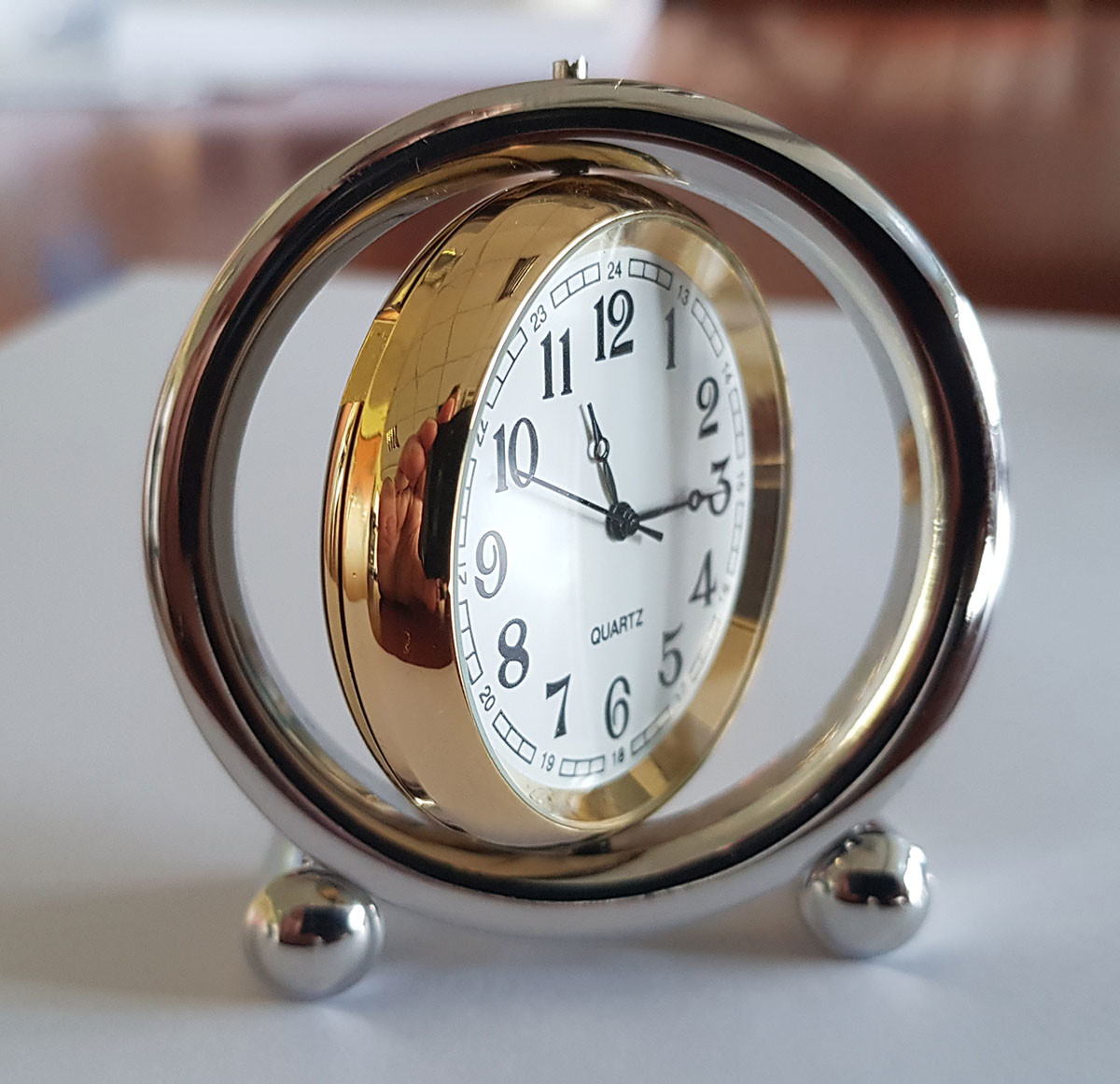 Petite horloge de table aspect Vintage avec écrin