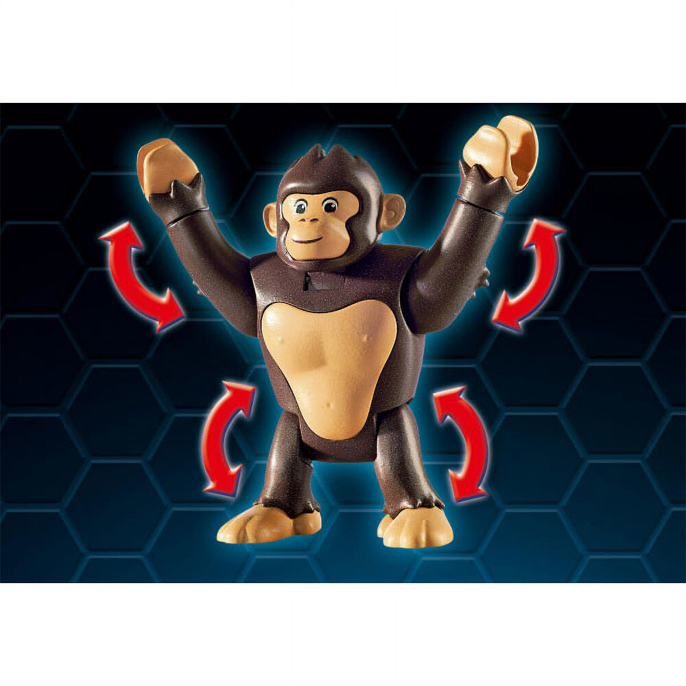 Playmobil 9004 Singe Géant Gonk - Figurine Articulée Avec Ventouses Et Corde - Peut Grimper Sur Les Vitres - Pour Enfants à Partir De 3 Ans