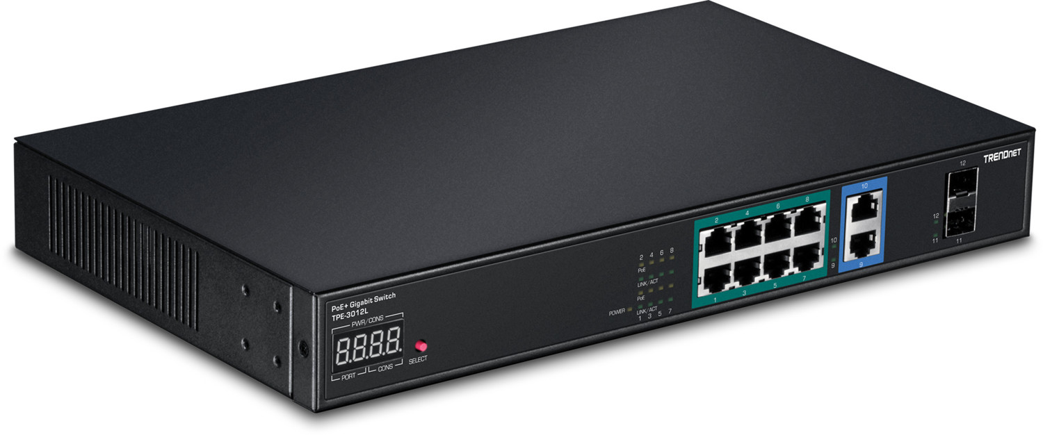 Switch PoE+ Gigabit 12 ports TPE3012L 120W Hubs / Switchs