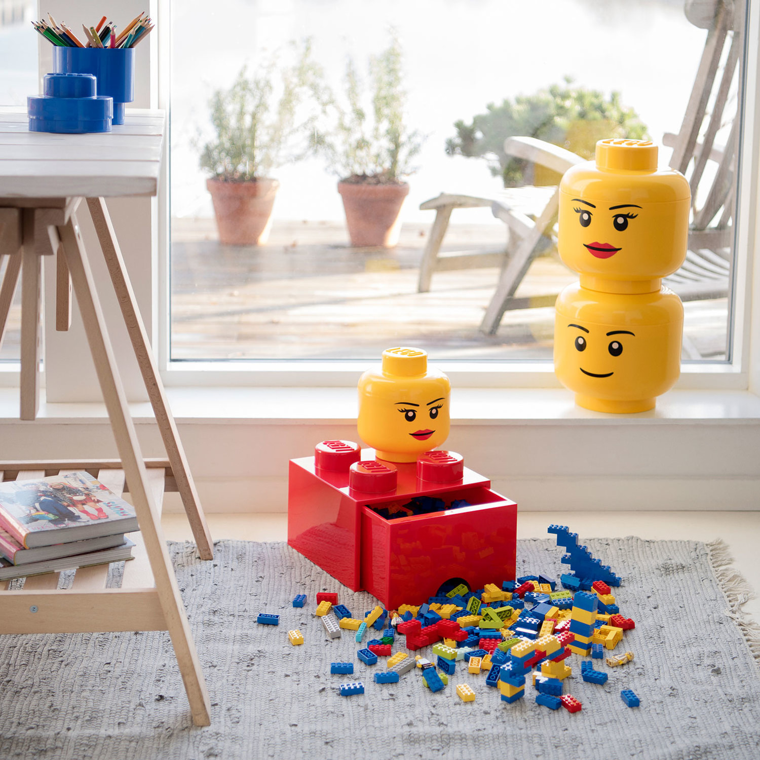 Tête de rangement LEGO garçon L, Accessoires de rangement