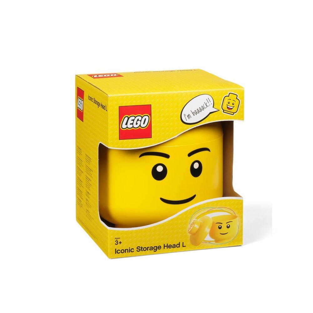 Tête de rangement LEGO garçon S Pearl.fr