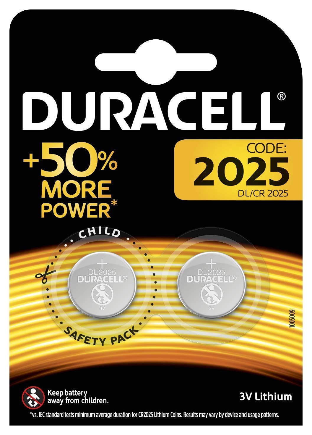 Duracell 2025 Pile Bouton Lithium 3V, Lot de 2, avec Technologie