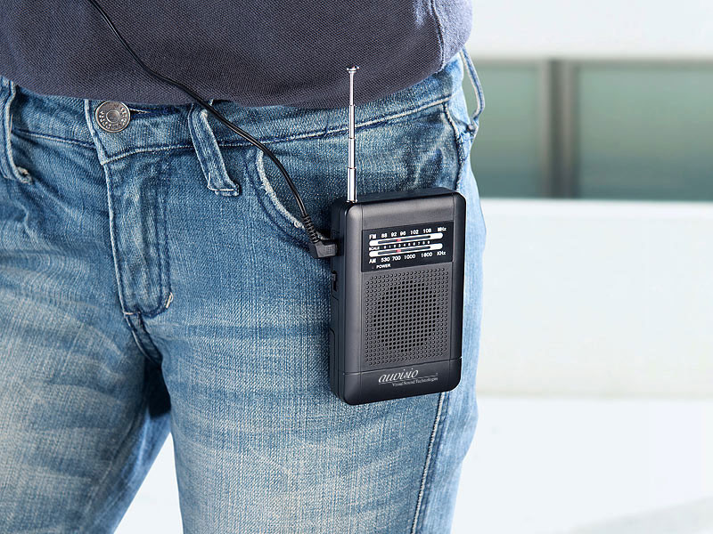 Radio de poche BC-R60 Antenne télescopique Mini AM/FM Radio 2 bandes  Récepteur mondial avec