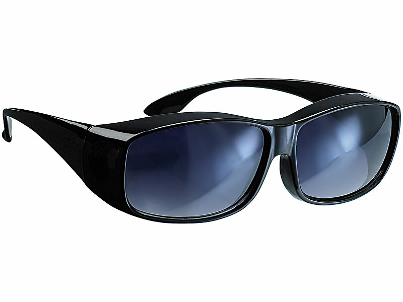Surlunettes de soleil noir confort, sur-lunettes antireflets livré 48h