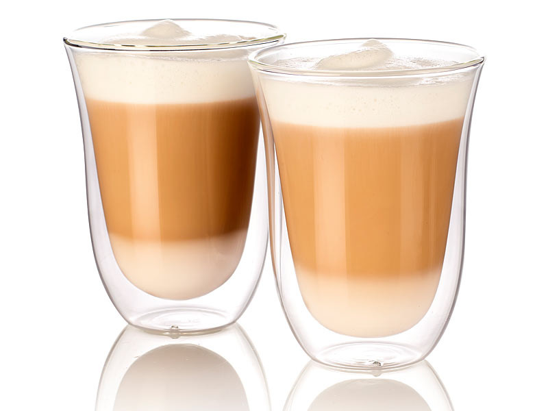 Lot de 4 verres isothermes double paroi latte macchiato café thé