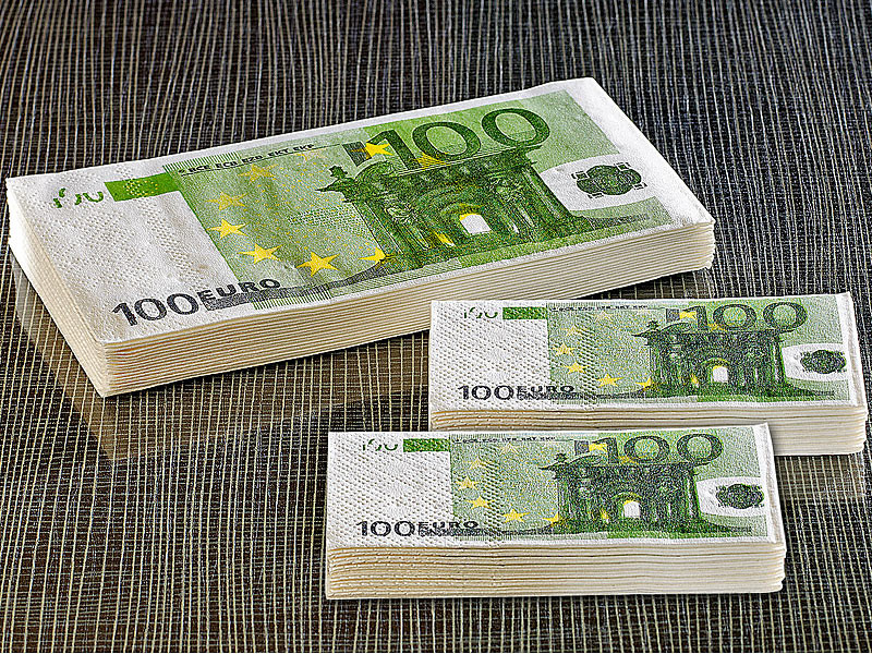 Allume-feux design rouleau de billets de 100 Euros x3