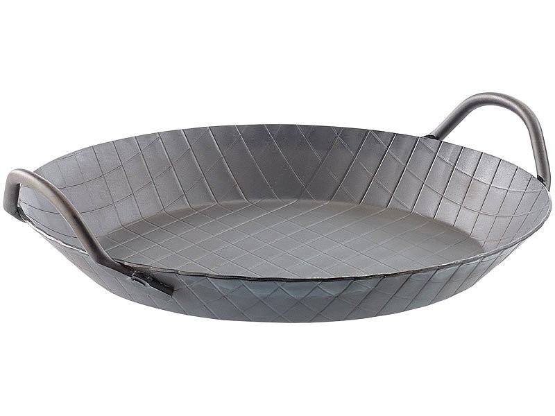 Poêle Asiatique Cuisine Sauté Wok Vogue Acier Doux 356mm - Fond Plat - Manche Bois - Cuisine Asiatique - Usage Pro Ou Maison Fond Plat Cuisson Uniforme