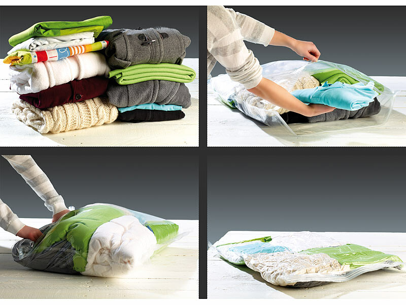 Emballage sous vide : 2 sacs de mise sous vide sans aspirateur, Organisation des textiles