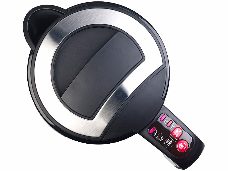 Bouilloire électrique sans fil avec thermostat et design épuré noir, Bouilloires