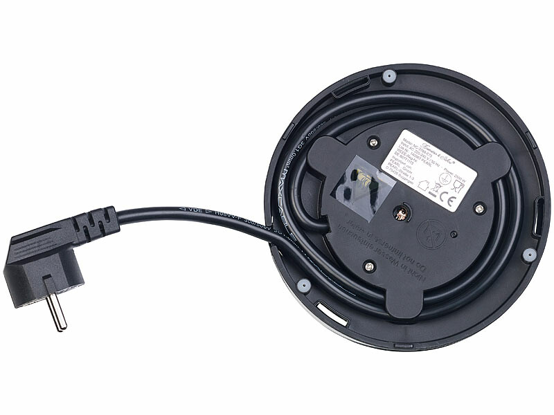bouilloire électrique de 0,8L sans fil avec base 360° 2200W gris noir
