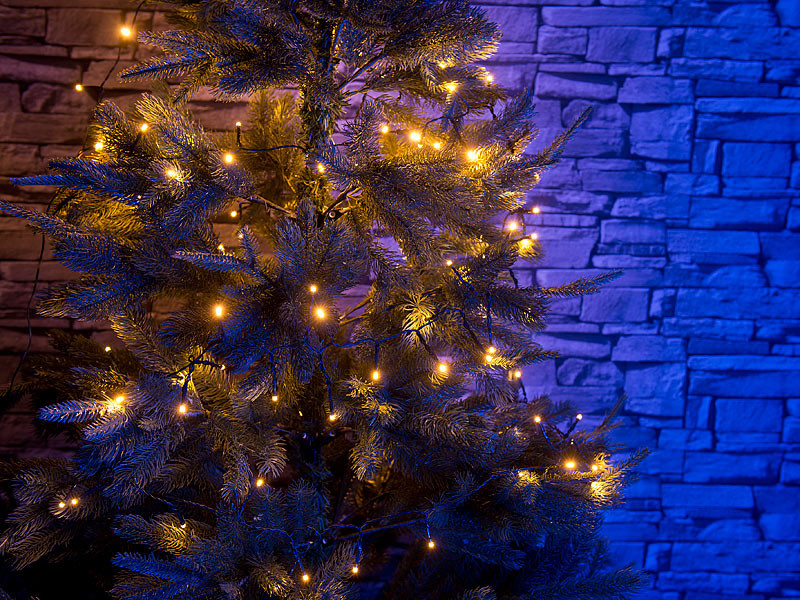 Éclairage de Noël, guirlande lumineuse multicolore extérieure 8 réglages  avec fonction