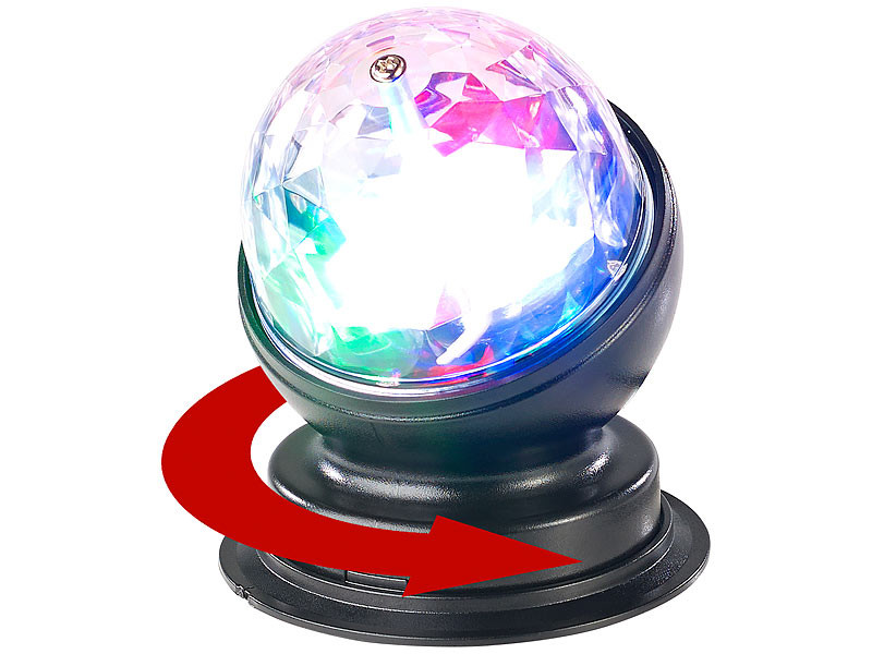 ShenMo Boule Disco Lumineuse Rotative 2 Pack,7 RGB Couleurs 360° Rotation  Boule à Facette Disco,5 modes d'effets Jeux de Lumiere pour Soireepour  Noël, Fête,Bar 