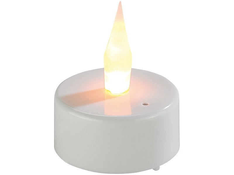 Bougies de chauffe-plat à LED Lafiora sur piles Ø 4 cm blanc chaud 20 pces  pile incluse - HORNBACH