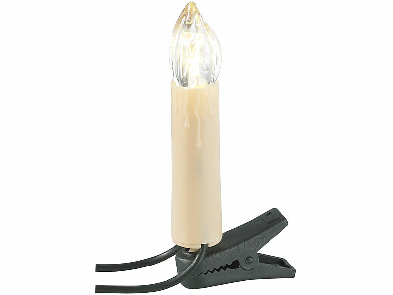 Guirlande LED de sapin de Noël, 20 lampes bougies avec pince, Guirlandes  lumineuses