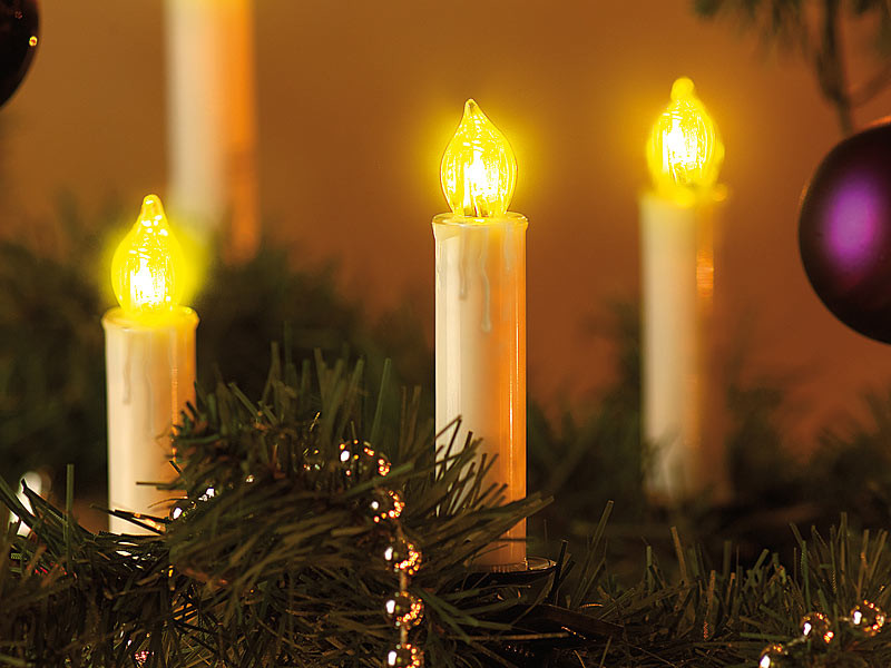 Bougies de Noël LED Bougies de décoration de Noël Lampe de table