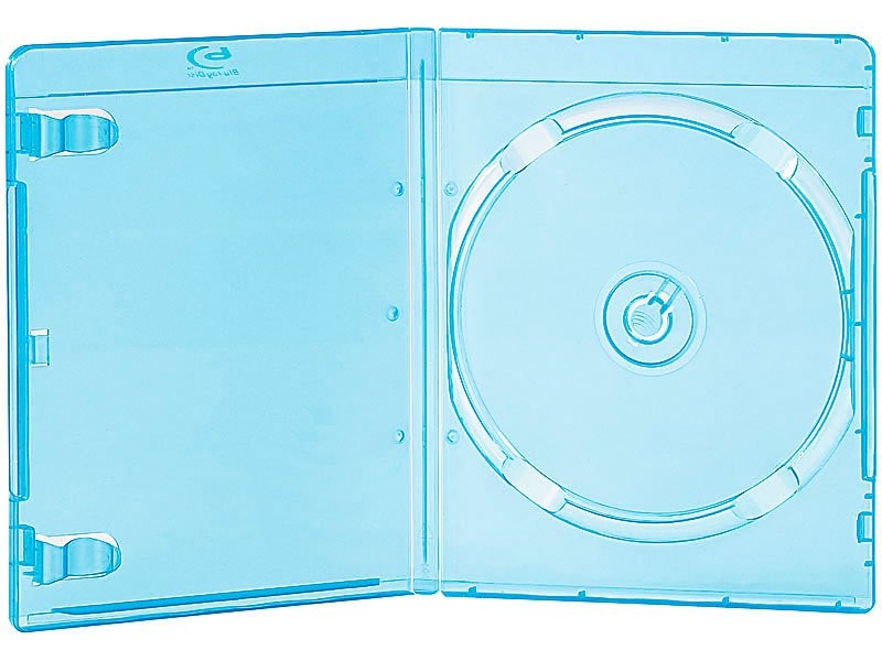 Prodye Exlusive Boitiers Blu-ray, Slim 11 mm, Machine-pack-quality,  Transparent, Bleu, 10 piÃ¨ces