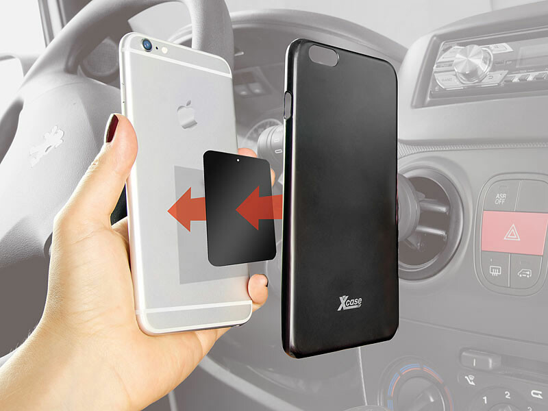 2 supports pour smartphone à fixer sur un lecteur CD de voiture - PEARL